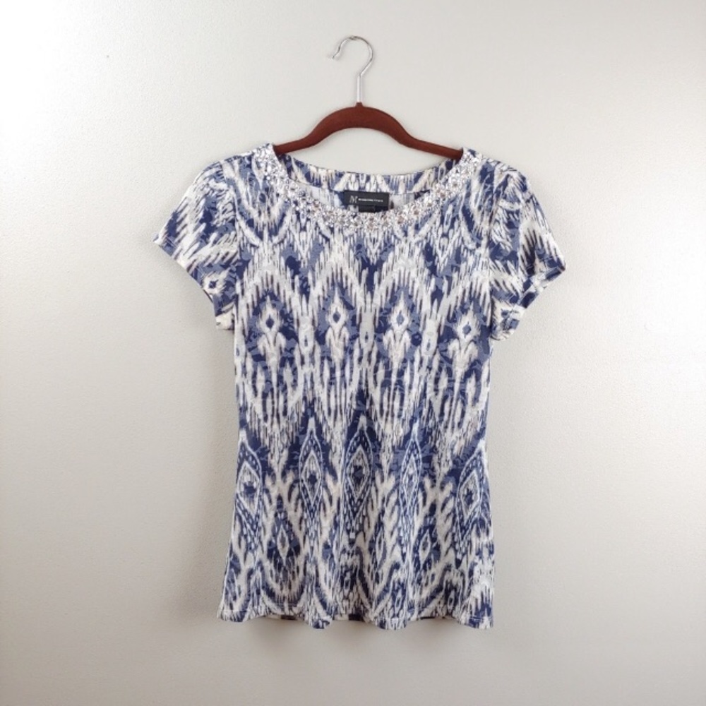 INC Beaded Neckline Blouse